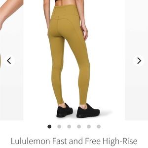 Lululemon Fast and Free High Rise Tight 28” Grape Leaf